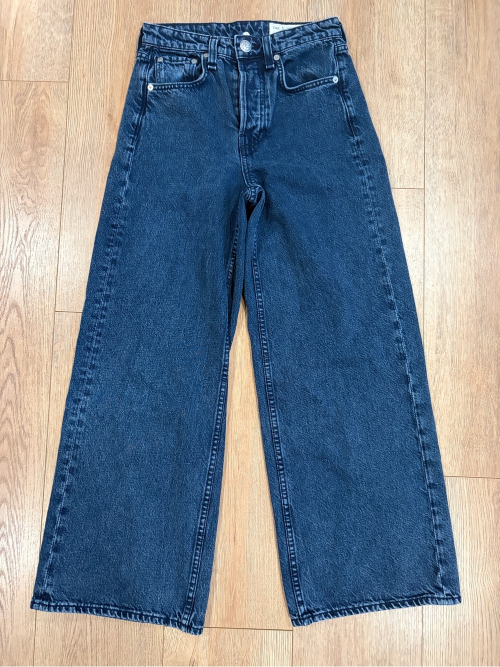 Rag & Bone Maya High Rise Ankle Wide Leg Jeans Dark Wash Size 23
